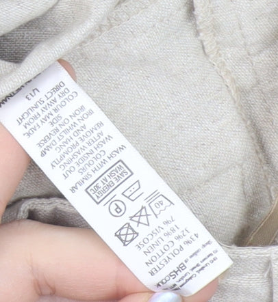 BHS Women's Beige Trousers Size 18 Cotton Blend