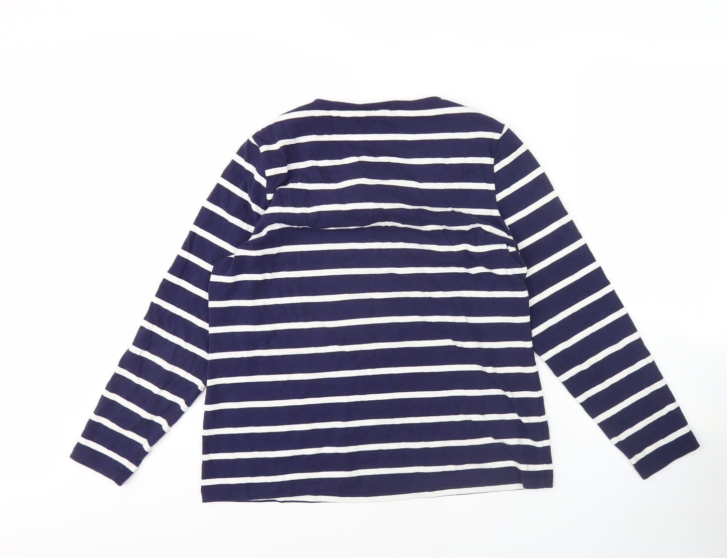 Marble Women's Blue Striped Long Sleeve Top - Size 12