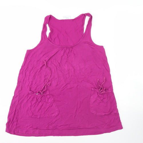 Beach Time Pink Viscose Tank Top for Women Size 6