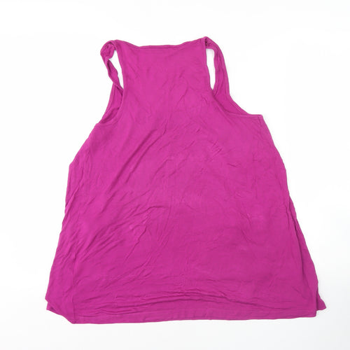 Beach Time Pink Viscose Tank Top for Women Size 6