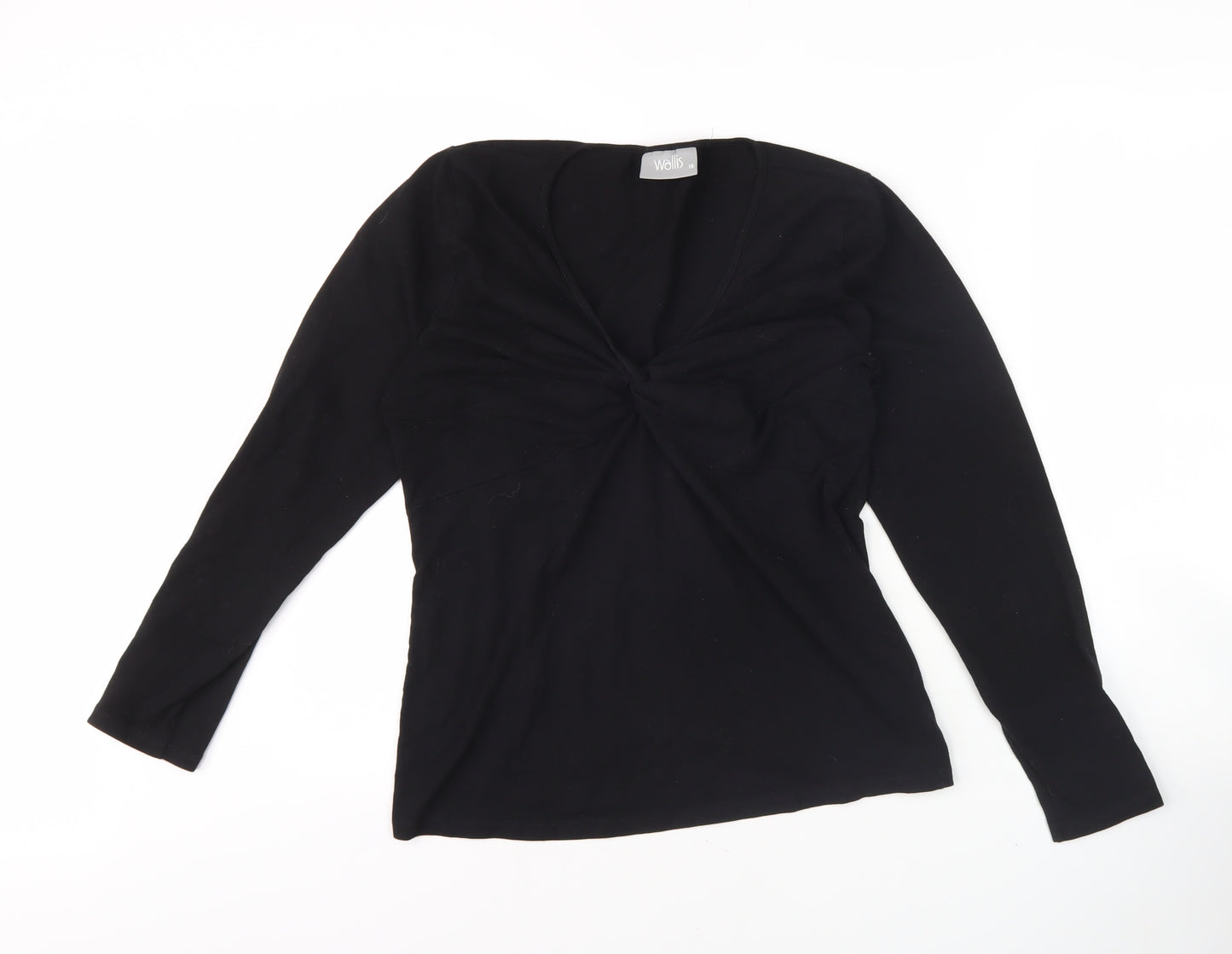 Wallis Women's Black V-Neck Long Sleeve Top