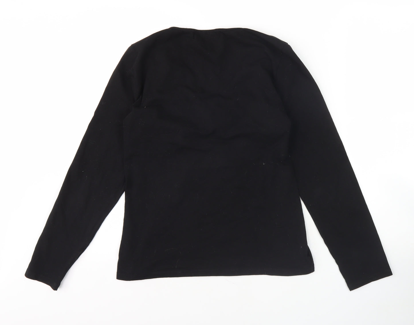 Wallis Women's Black V-Neck Long Sleeve Top