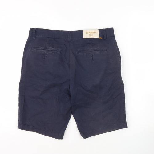 Farah Men's Blue Chino Shorts, Size 30