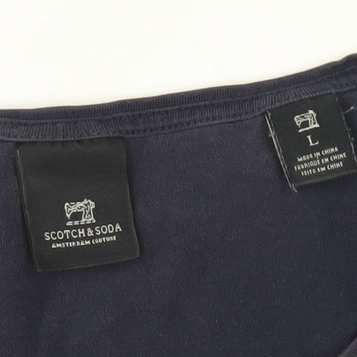 Scotch & Soda Men's Black Crew Neck T-Shirt L