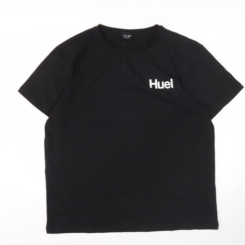Huel Men's Black XL Crew Neck T-Shirt with Logo
