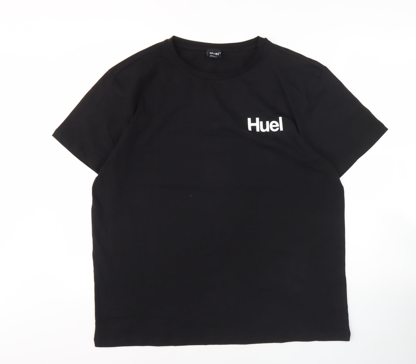 Huel Men's Black XL Crew Neck T-Shirt with Logo