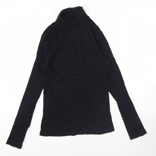 River Island Women's Black Roll Neck Long Sleeve Top