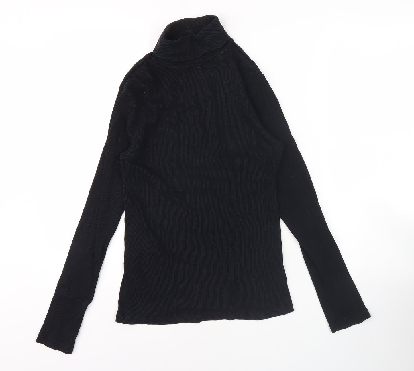 River Island Women's Black Roll Neck Long Sleeve Top