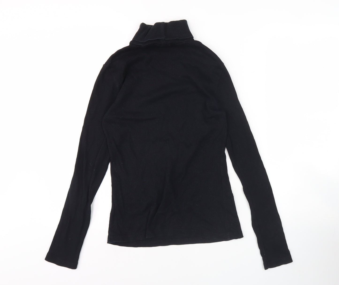 River Island Women's Black Roll Neck Long Sleeve Top