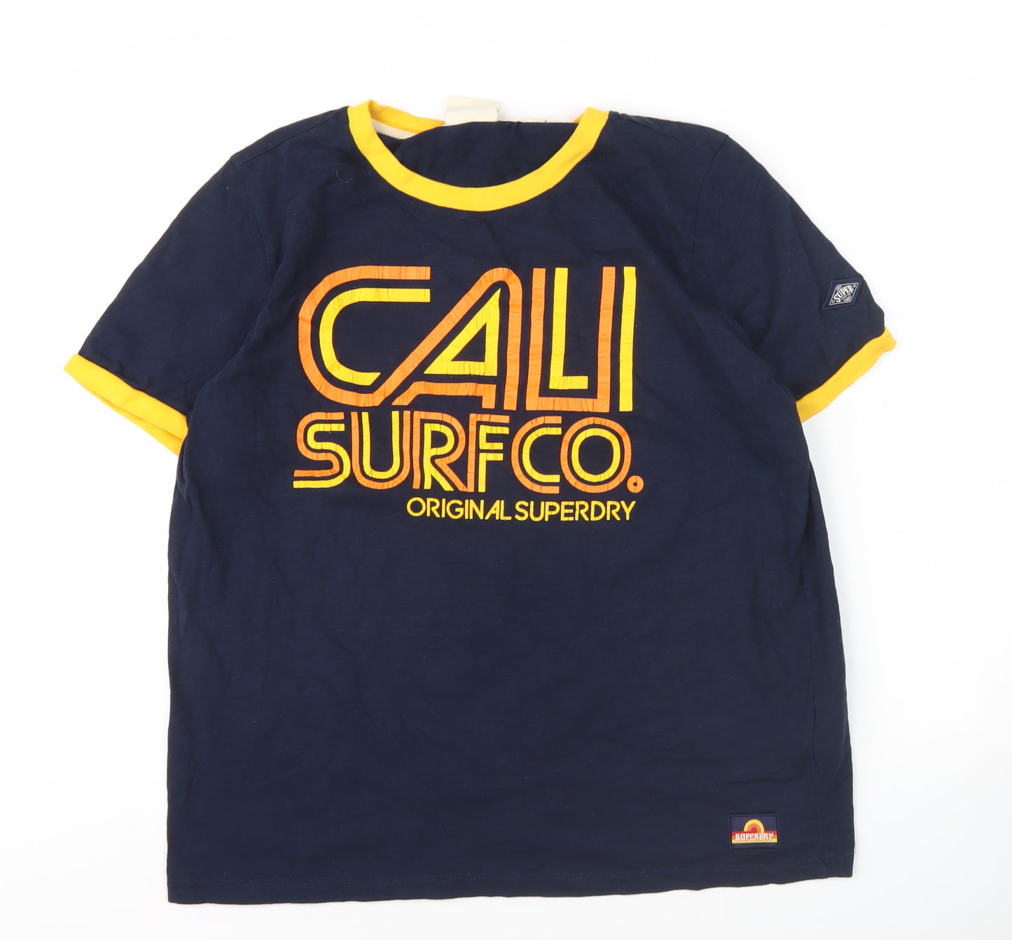 Superdry Women's Blue Ringer T-Shirt Size 14