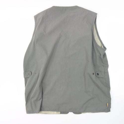 One Valley Trailwear Men's Grey L Waistcoat, Zipped Pockets