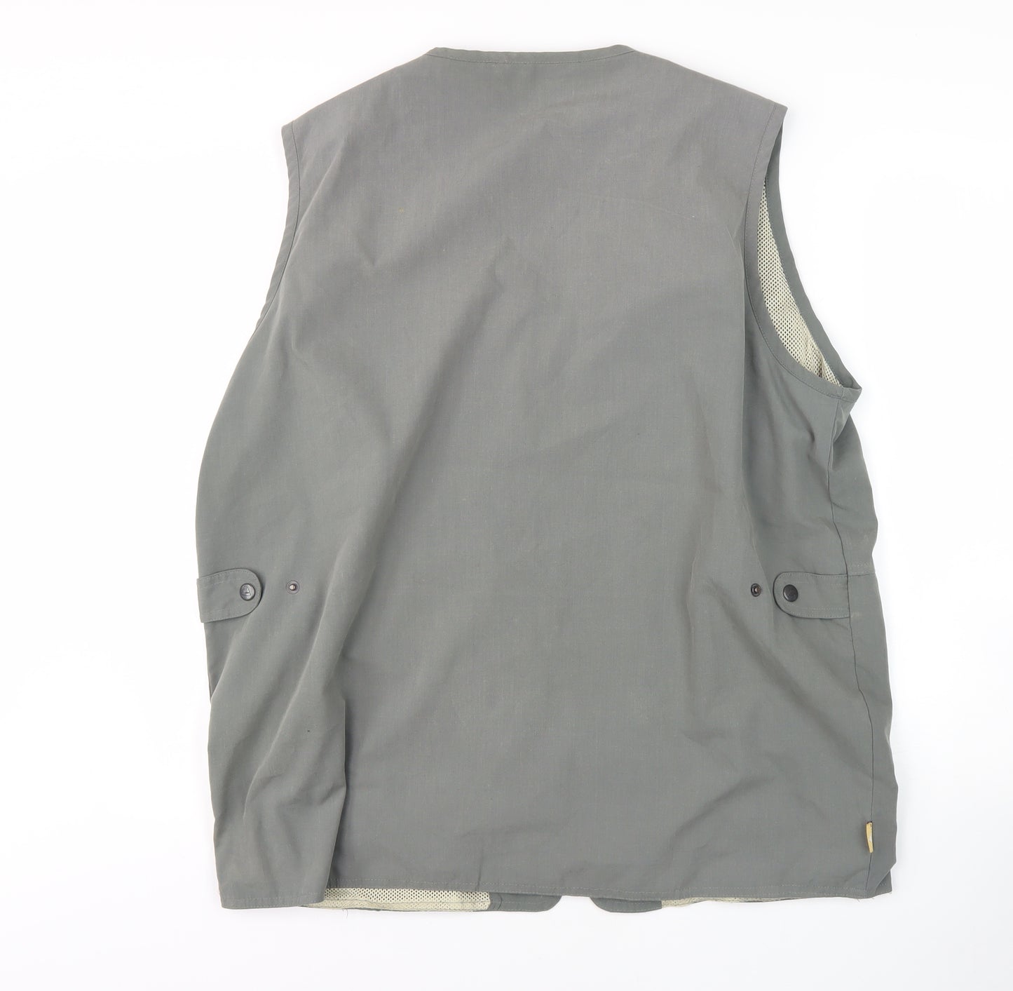 One Valley Trailwear Men's Grey L Waistcoat, Zipped Pockets