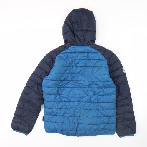 Jack Wolfskin Boys Blue Hooded Puffer Jacket Size 24