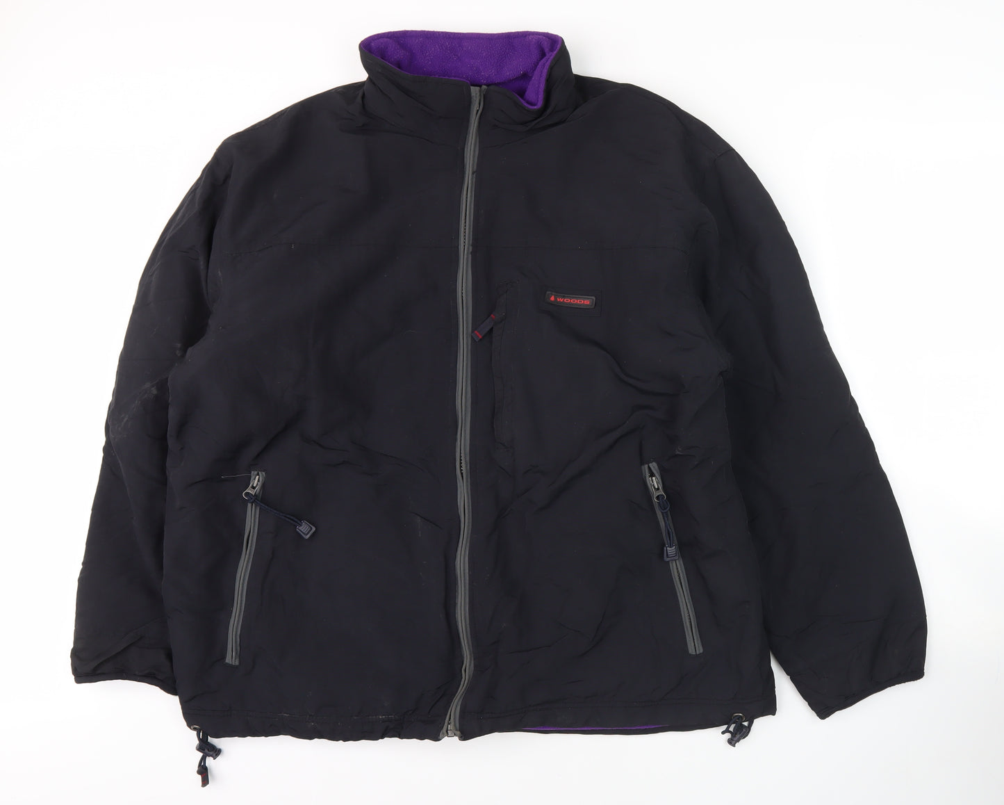 Woods Men's Black Jacket L Full Zip