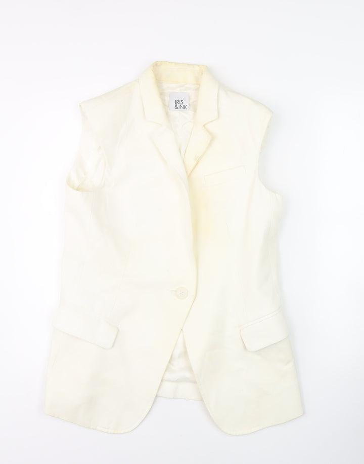 Iris & Ink Women's Ivory Blazer Size 12
