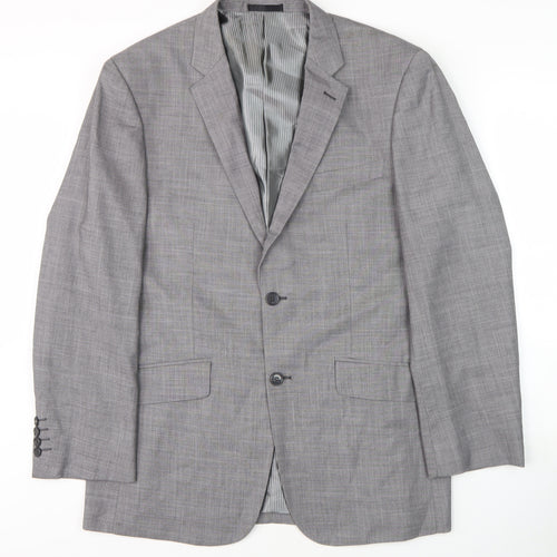 Vincere Men's Grey 40 Regular Blazer Business Formal