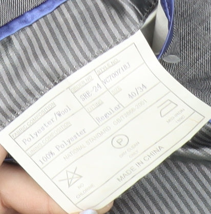 Vincere Men's Grey 40 Regular Blazer Business Formal