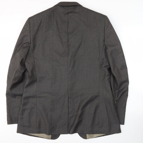 Tom English Grey Men's Suit Jacket, Size 44L Single-Breasted
