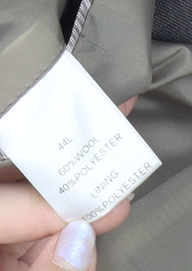 Tom English Grey Men's Suit Jacket, Size 44L Single-Breasted