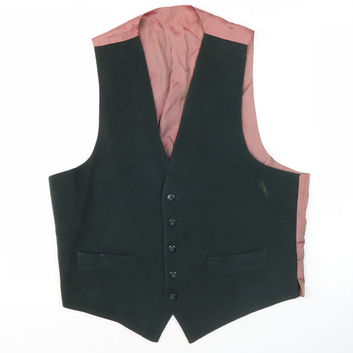 Ciro Citterio Men's Black Waistcoat M Wool Blend