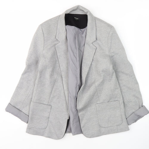 Oasis Women's Grey Blazer, Size 10, Regular Fit, Lined