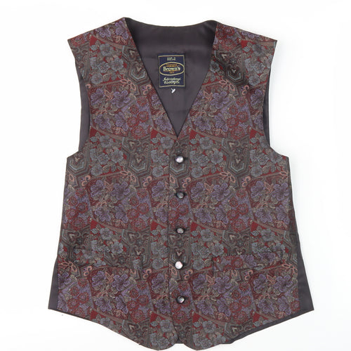 Brown's C&A Men's Multicoloured Waistcoat M Floral