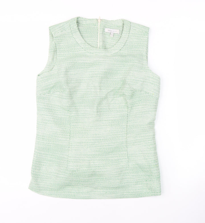 Kew 159 Women's Green Blouse Size 12 Sleeveless Elegant Casual