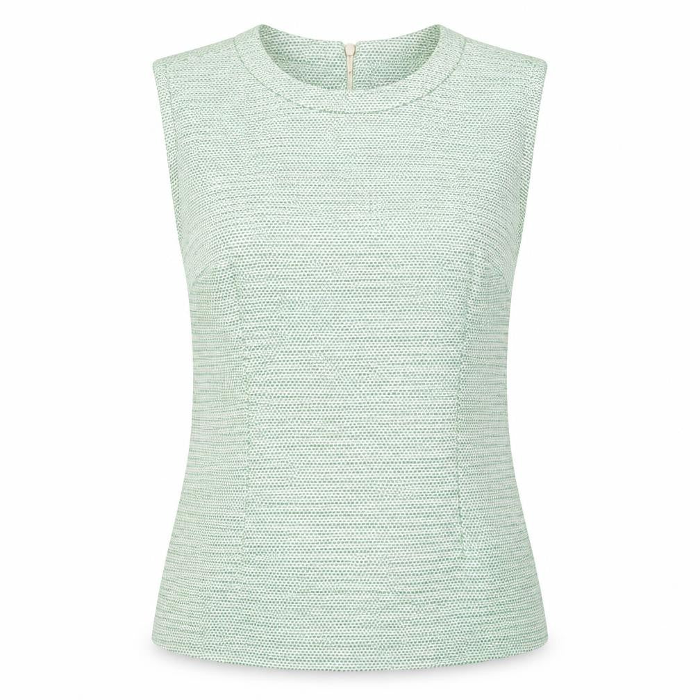 Kew 159 Women's Green Blouse Size 12 Sleeveless Elegant Casual