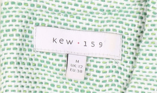 Kew 159 Women's Green Blouse Size 12 Sleeveless Elegant Casual
