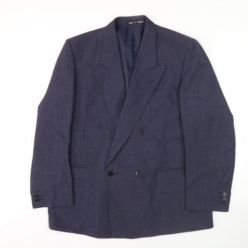 Harbarry of England Men's Blue Double-Breasted Blazer 40S
