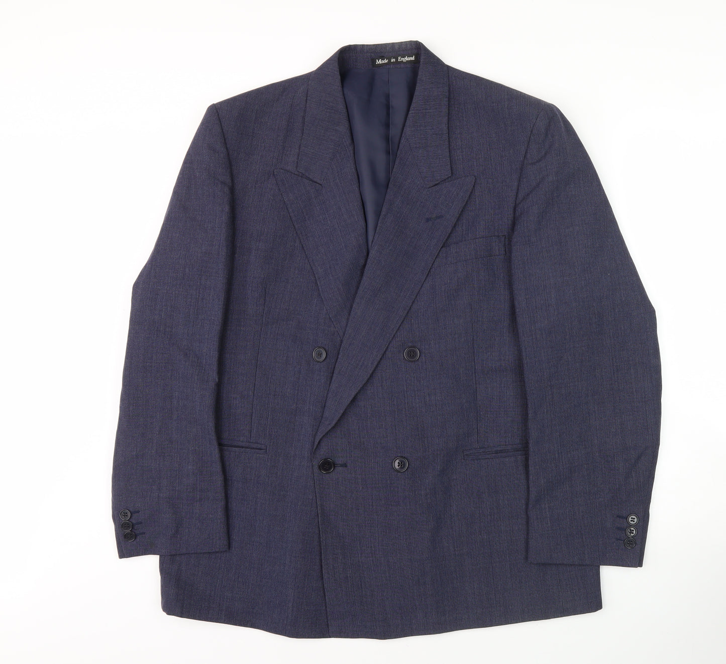 Harbarry of England Men's Blue Double-Breasted Blazer 40S