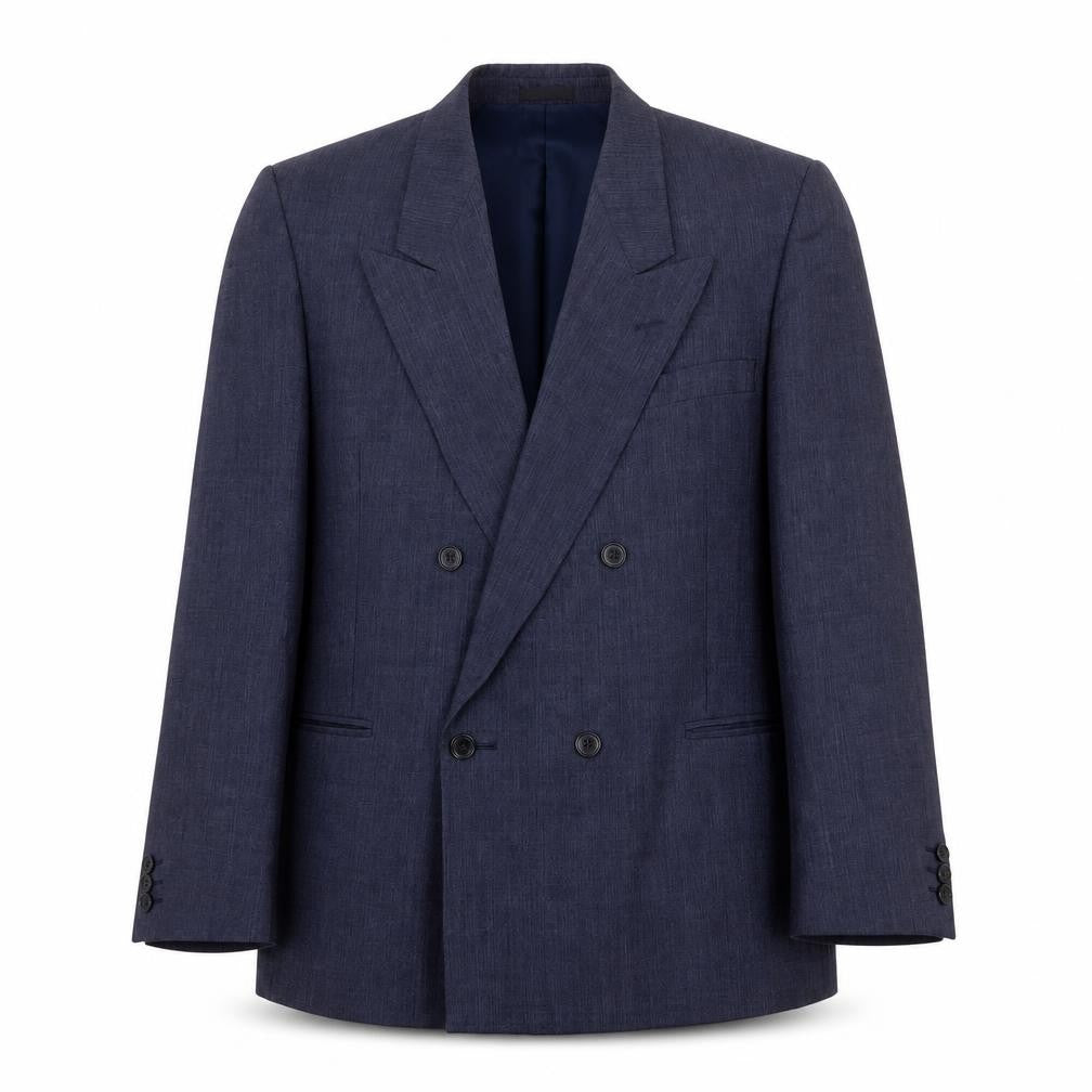Harbarry of England Men's Blue Double-Breasted Blazer 40S