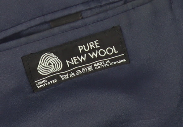 Harbarry of England Men's Blue Double-Breasted Blazer 40S