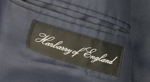 Harbarry of England Men's Blue Double-Breasted Blazer 40S