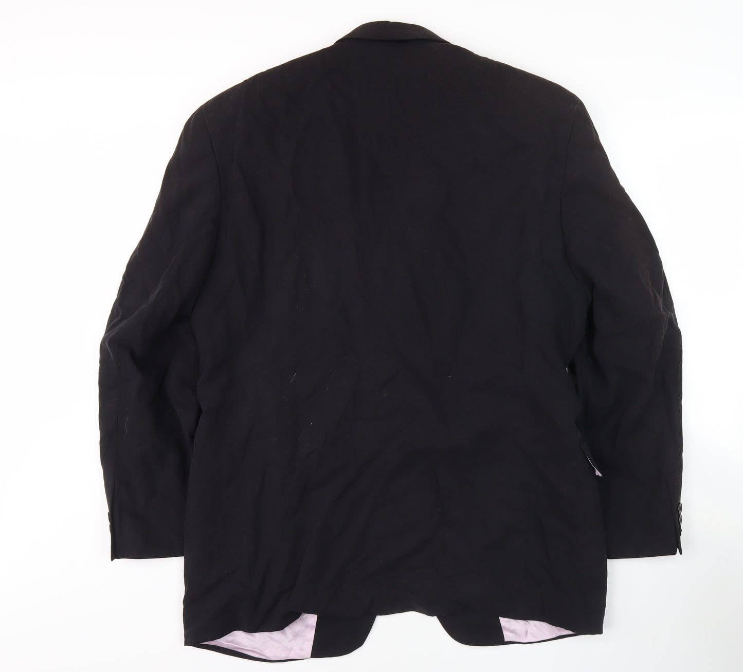 Rochas Men's Black Blazer 40 R Notch Lapel Formal