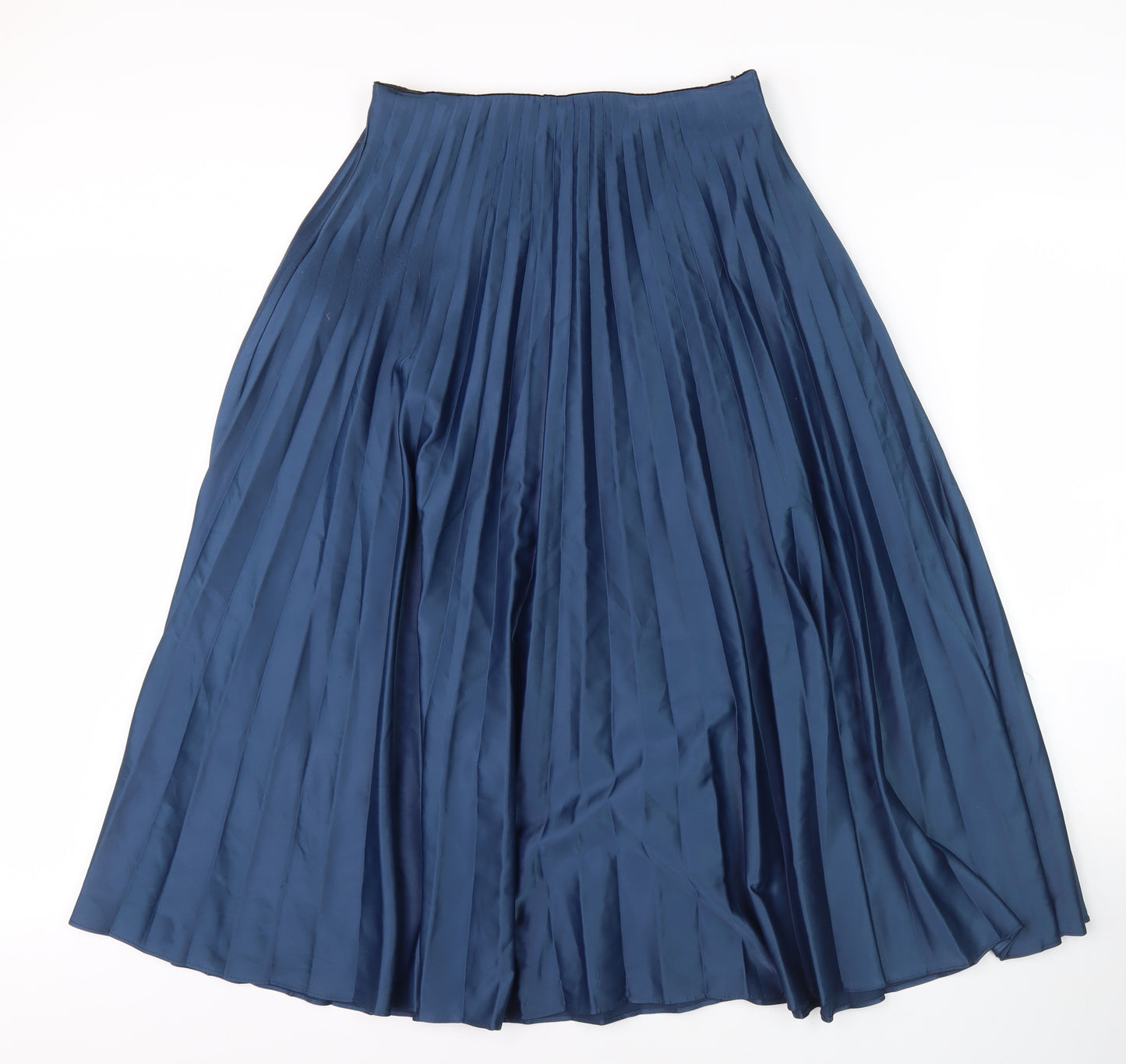 Zara Women's Blue Midi Pleated Skirt Size 10