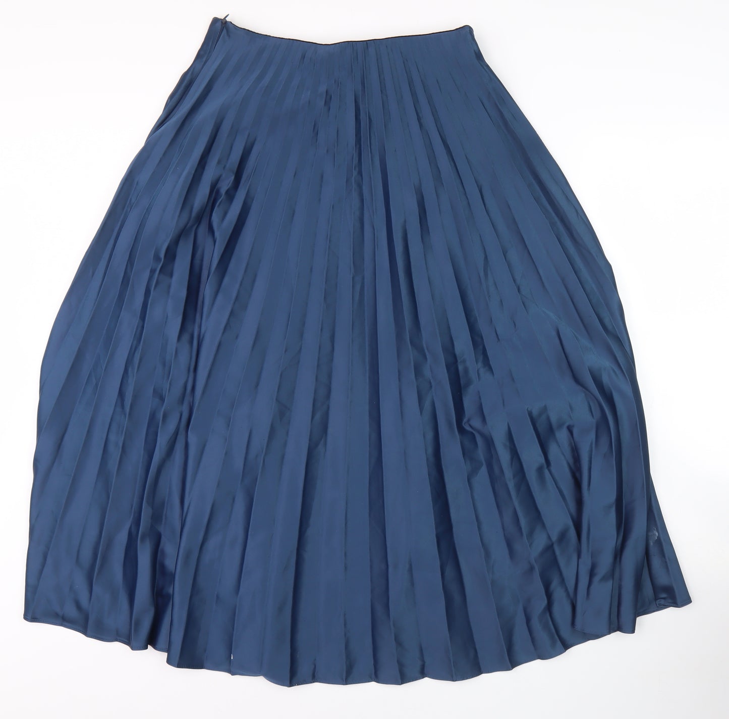 Zara Women's Blue Midi Pleated Skirt Size 10