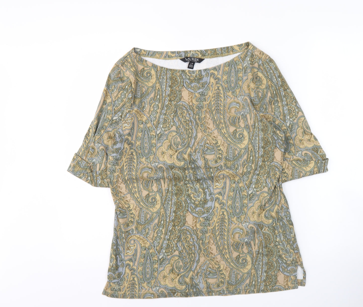 Ralph Lauren Women's Paisley T-Shirt, Multicoloured, L