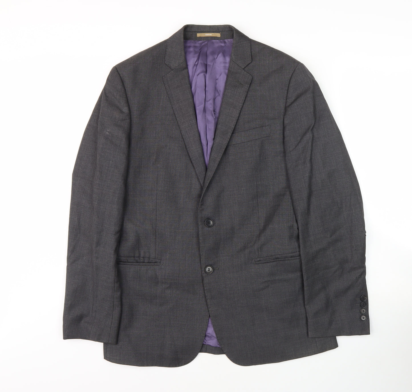 Richard James Men's Grey Wool Blazer Size 40 Regular