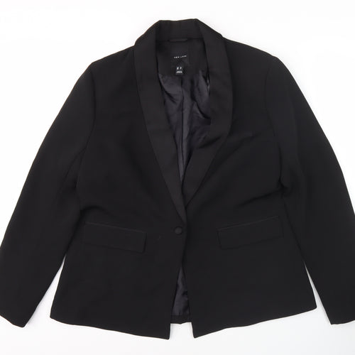 New Look Women's Black Suit Jacket Size 16