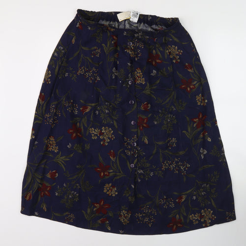 Bonmarché Women's Blue Floral Skirt Size 12
