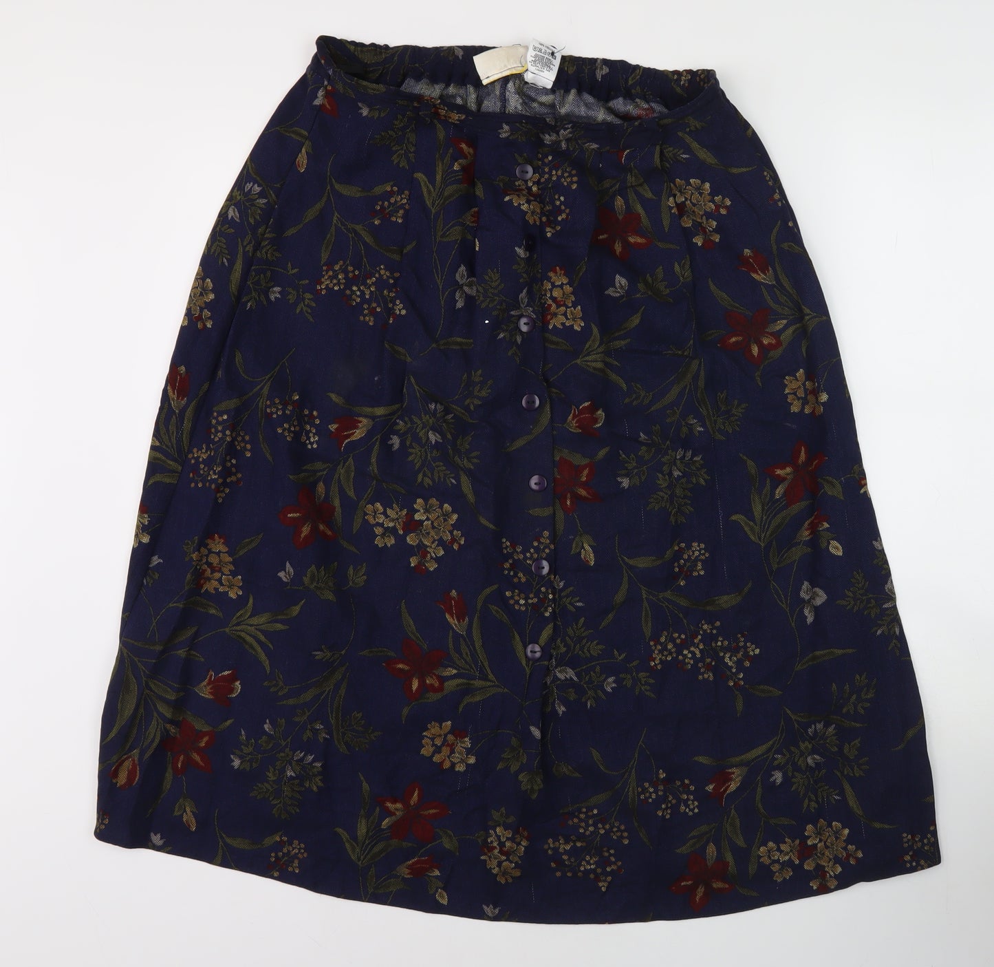 Bonmarché Women's Blue Floral Skirt Size 12