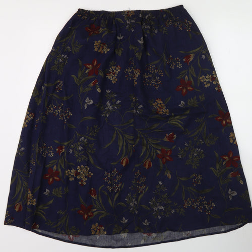 Bonmarché Women's Blue Floral Skirt Size 12