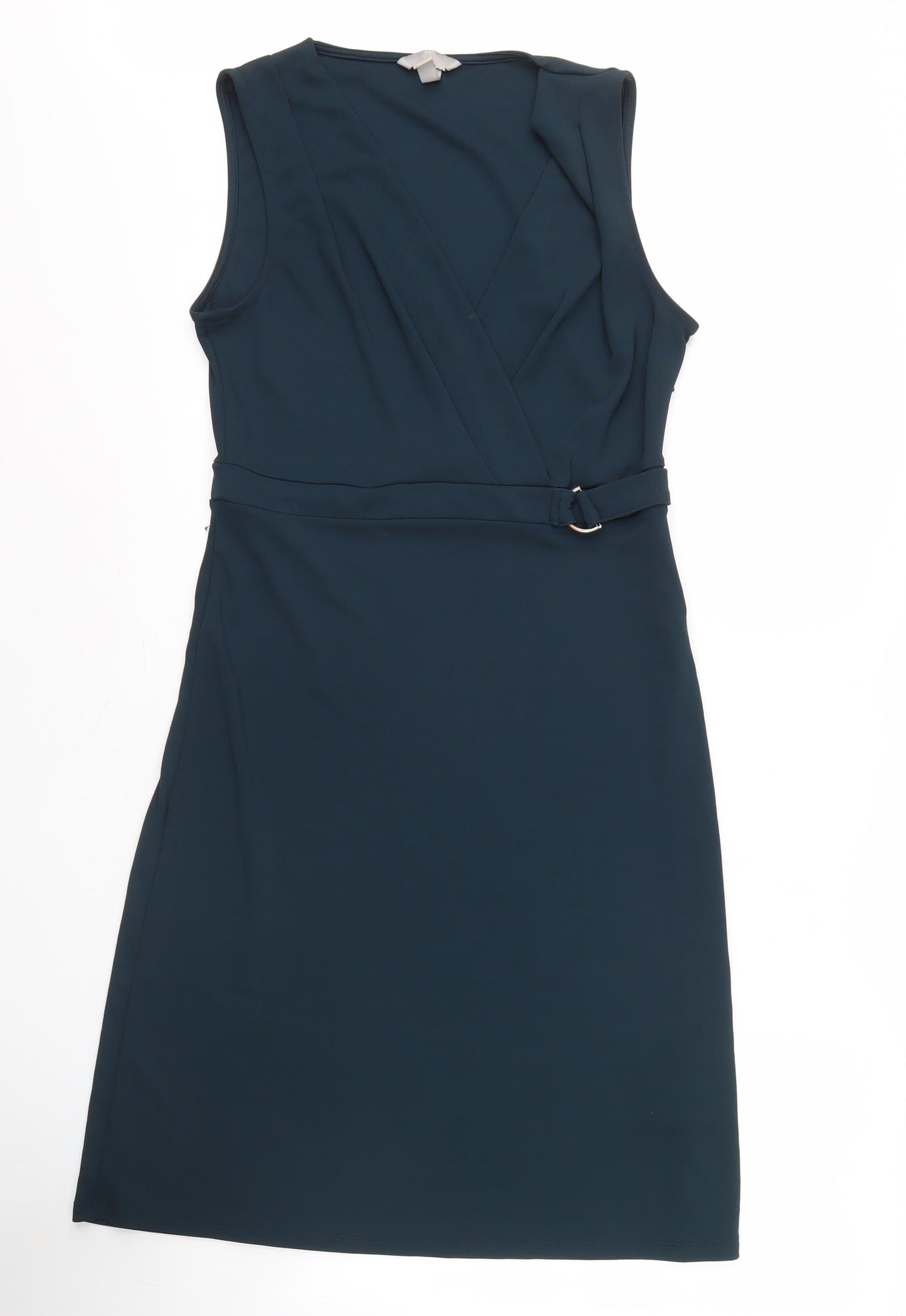 H&M Women's Blue Sleeveless Sheath Dress M