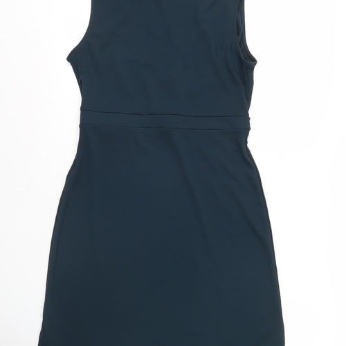 H&M Women's Blue Sleeveless Sheath Dress M