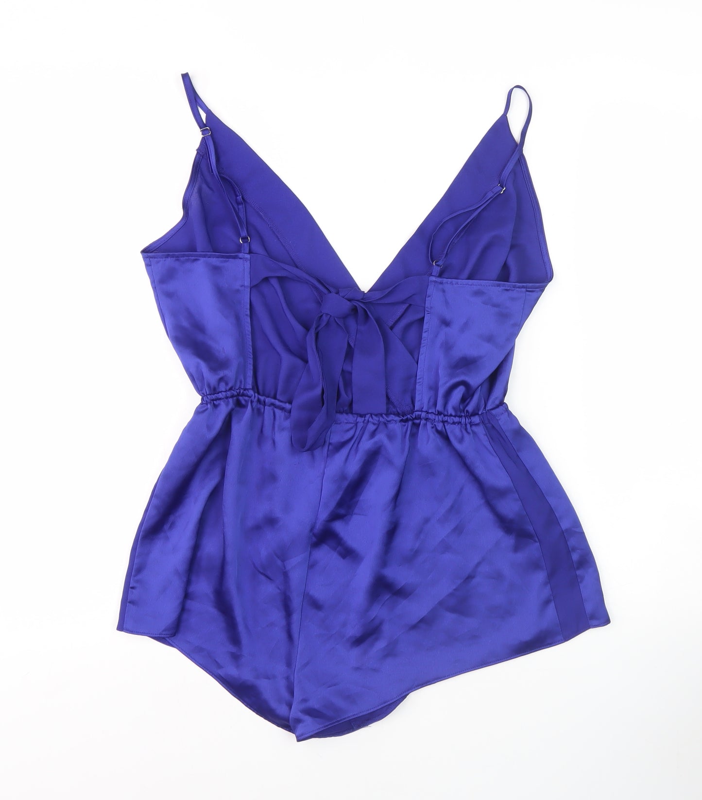 Boux Avenue Women's Blue Cami Satin V-Neck - Size 12