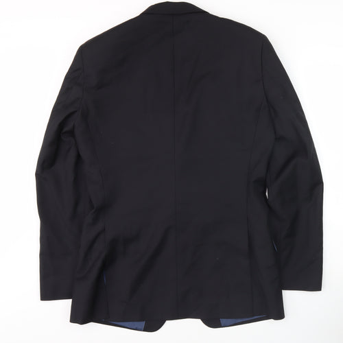 Next Men's Black Blazer, 38, Notch Lapel