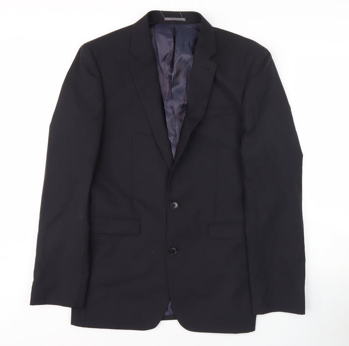 Next Men's Black Suit Jacket 36 Regular Fit Formal