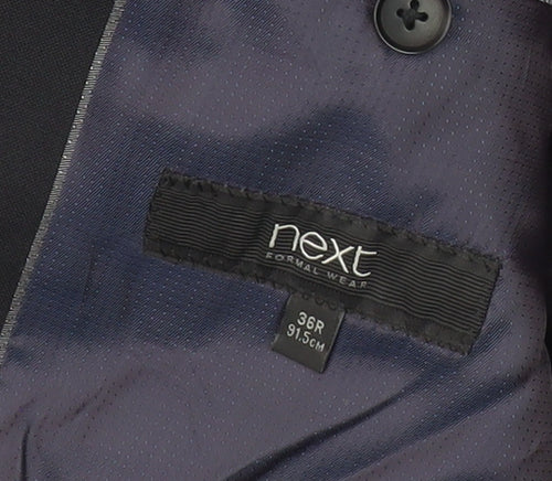 Next Men's Black Suit Jacket 36 Regular Fit Formal