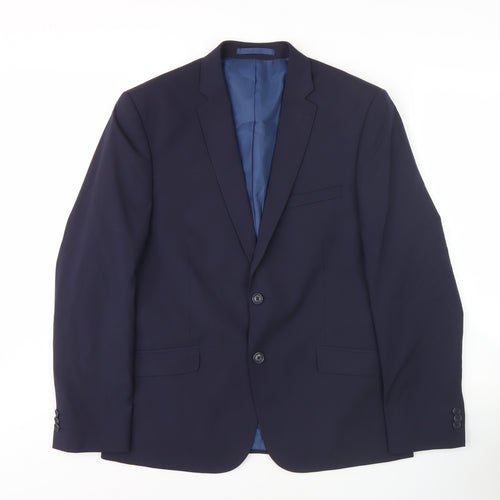 Marks and Spencer Men's Blue Blazer 40 Regular Fit